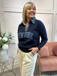 Load image into Gallery viewer, New York Denim Collar Jumper - Navy
