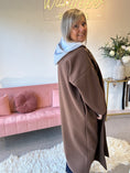 Load image into Gallery viewer, Hoody Two Pocket Long Coat - Brown