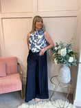 Load image into Gallery viewer, Paisley Sleeveless Top - Blues/White - Wardrobe By Simone