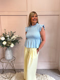 Load image into Gallery viewer, Cute Peplum Top - Baby Blue One Size
