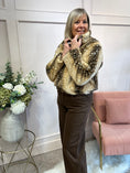 Load image into Gallery viewer, Trending Bambi Zip Jacket -Soft Brown/Cream