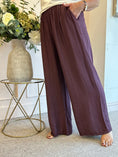 Load image into Gallery viewer, Wide Leg Pant - Damson