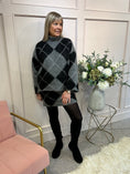Load image into Gallery viewer, Jumper And Skirt Knitted Set - Grey/Black
