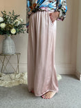 Load image into Gallery viewer, Satin Feel Wide Pant - Dusky Pink