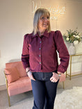 Load image into Gallery viewer, Faux Suede Jacket - Burgundy