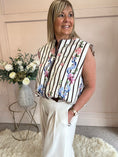 Load image into Gallery viewer, Flower Waistcoat-Cream/Brown One Size