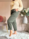 Load image into Gallery viewer, Belted Canvas Pant - Khaki