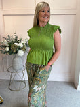 Load image into Gallery viewer, Cute Peplum Top - Olive Green