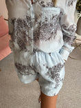 Load image into Gallery viewer, Embroidered Shirt & Short Set - Soft Blue - Wardrobe By Simone
