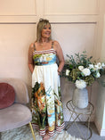Load image into Gallery viewer, Lost In Paradise Maxi Dress - Cream/Green - Wardrobe By Simone