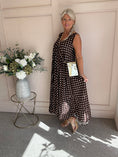 Load image into Gallery viewer, Polka Dot With Gold Shimmer - Brown/White - Wardrobe By Simone