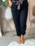 Load image into Gallery viewer, Leopard Tie Pant - Black