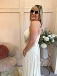 Load image into Gallery viewer, Boho Crochet Waist Maxi Dress - Soft Cream - Wardrobe By Simone