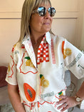 Load image into Gallery viewer, Lemons & Checks Shirt & Shorts Set - Cream/Mix - Wardrobe By Simone