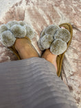 Load image into Gallery viewer, Pom Pom Slider Slipper - Caramel