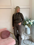 Load image into Gallery viewer, Military Lounge Jacket - Brown - Wardrobe By Simone