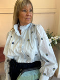 Load image into Gallery viewer, Romantic Daisy & Ruffle Top - Soft Blue - Wardrobe By Simone