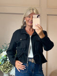Load image into Gallery viewer, Pull Tie Suedette Jacket - Black