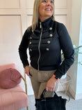Load image into Gallery viewer, Military Lounge Jacket - Black - Wardrobe By Simone