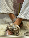 Load image into Gallery viewer, Bow & Gem Slider Slipper -Leopard