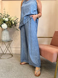 Load image into Gallery viewer, Wide Leg Pant - Mid Blue