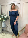 Load image into Gallery viewer, Off Shoulder Denim Vibe Jumpsuit - Blue - Wardrobe By Simone