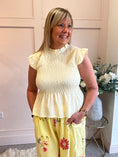 Load image into Gallery viewer, Cute Peplum Top - Lemon - Wardrobe By Simone