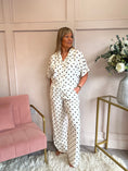 Load image into Gallery viewer, Polka Dot Shirt Pant Set - Beige/Brown - Wardrobe By Simone