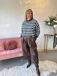 Load image into Gallery viewer, Fun Striped Jumper - Blue/Brown