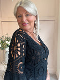 Load image into Gallery viewer, Crochet With Frill Edge Cardigan - Black - Wardrobe By Simone