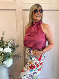 Load image into Gallery viewer, Just A Halter Neck Top - Deep Rasberry