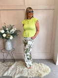 Load image into Gallery viewer, Cute Peplum Top - Lime Green - Wardrobe By Simone