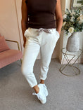 Load image into Gallery viewer, Belted Tie Pant - White - Wardrobe By Simone