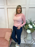 Load image into Gallery viewer, Polka Dot Mesh Top - Pink/Fuchsia - Wardrobe By Simone