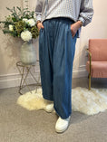 Load image into Gallery viewer, Denim Wide Leg Pant - Mid Blue - Wardrobe By Simone