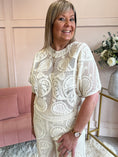 Load image into Gallery viewer, Woven Lace Detail Top& Pant Set - Cream - Wardrobe By Simone