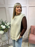 Load image into Gallery viewer, Sleeveless Over Knit - Beige - Wardrobe By Simone