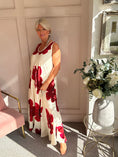 Load image into Gallery viewer, Bold Flower Maxi Sundress - Red/Cream - Wardrobe By Simone