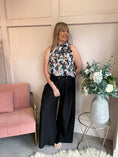 Load image into Gallery viewer, Floral Bow Tie Sleeveless Top - Green/Grey - Wardrobe By Simone
