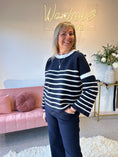 Load image into Gallery viewer, Striped Jumper - Navy/White