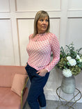 Load image into Gallery viewer, Polka Dot Mesh Top - Pink/Fuchsia - Wardrobe By Simone