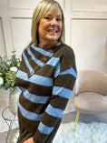 Load image into Gallery viewer, Bold Stripe Jumper - Blue/Brown