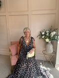 Load image into Gallery viewer, Spotty Dotty Dress - Brown/Soft Blue - Wardrobe By Simone