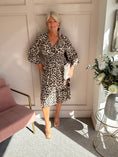 Load image into Gallery viewer, Leopard Mid Dress - Brown/Black - Wardrobe By Simone