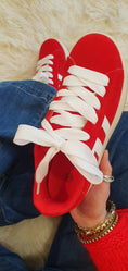 Load image into Gallery viewer, Red & White Chunky Sole Trainer - Red - Wardrobe By Simone