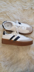 Load image into Gallery viewer, Black Detail & Chunky Sole Trainer - White - Wardrobe By Simone