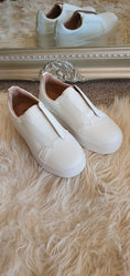 Load image into Gallery viewer, Laceless Platform Sole Trainer - White - Wardrobe By Simone
