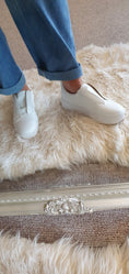 Load image into Gallery viewer, Laceless Platform Sole Trainer - White - Wardrobe By Simone
