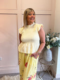 Load image into Gallery viewer, Cute Peplum Top - Lemon - Wardrobe By Simone