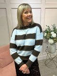 Load image into Gallery viewer, Bold Stripe Jumper - Brown/Blue